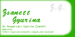 zsanett gyurina business card